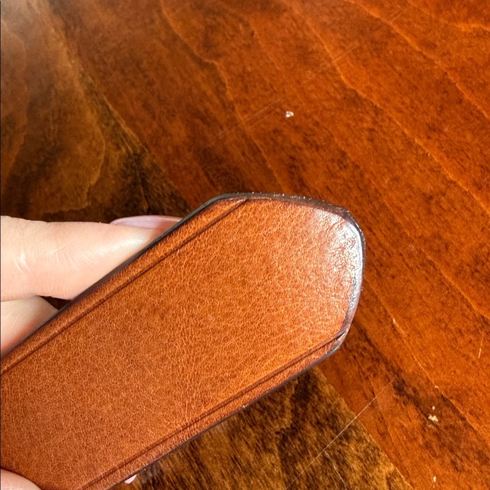 Madewell Brown with Gold Hardwear Leather Belt XXL - Picture 5 of 7
